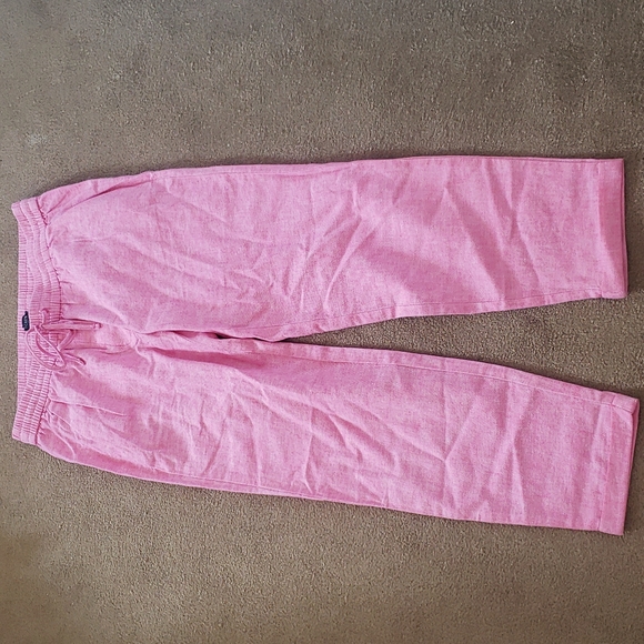 NWT J. Crew Pink Linen Cotton Drawstring Pant - Picture 2 of 9
